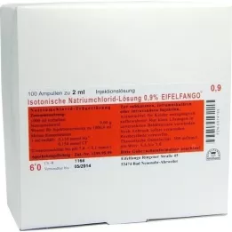 ISOTONISCHE NaCl-oplossing 0,9% Eifelfango Inj. oplossing, 100X2 ml