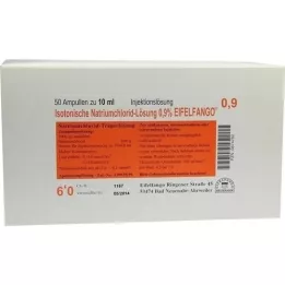 ISOTONISCHE NaCl-oplossing 0,9% Eifelfango Inj. oplossing, 50X10 ml