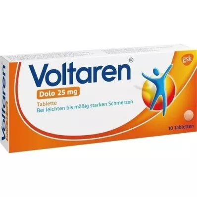 VOLTAREN Dolo 25 mg omhulde tabletten, 10 stuks VOLTAREN Dolo 25 mg omhulde tabletten, 10 stuks