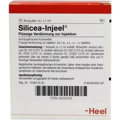 SILICEA INJEEL Ampullen, 10 stuks SILICEA INJEEL Ampullen, 10 stuks