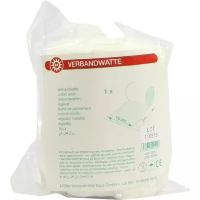 VERBANDWATTE opgerold 10 cmx2 m, 1 stuk VERBANDWATTE opgerold 10 cmx2 m, 1 stuk