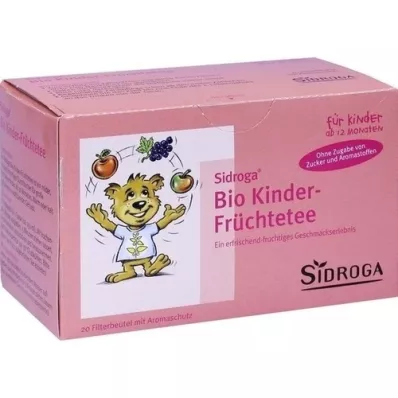 SIDROGA Biologische kinderfruittheefilterzakjes, 20X1,5 g