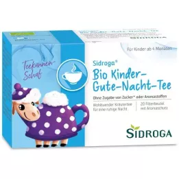 SIDROGA Biologische theefilterzakjes voor kinderen voor het slapengaan, 20X1,5 g
