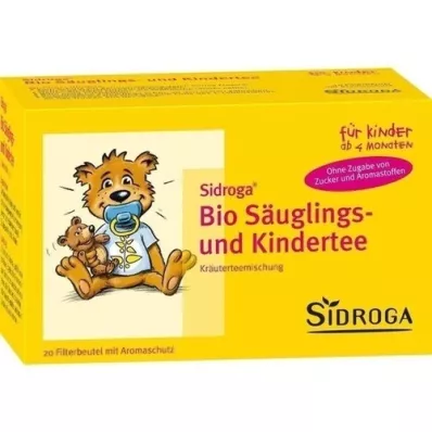 SIDROGA Biologische theefilterzakjes voor babys en kinderen, 20X1,3 g SIDROGA Biologische theefilterzakjes voor babys en kinderen, 20X1,3 g