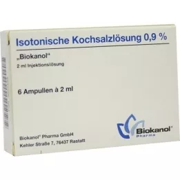ISOTONISCHE Zoutoplossing 0,9% Biokanol-ampullen, 6X2 ml