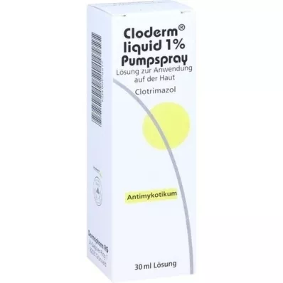 CLODERM Vloeistof 1% pompspray, 30 ml CLODERM Vloeistof 1% pompspray, 30 ml
