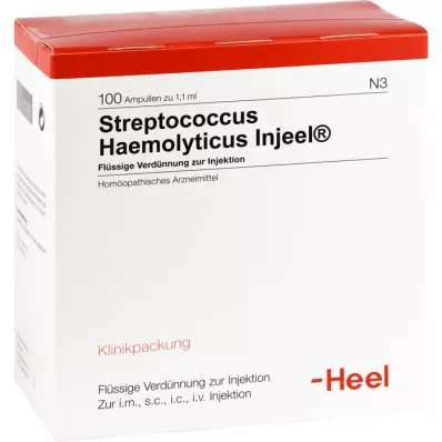 STREPTOCOCCUS HAEMOLYTICUS Injeel-ampullen, 100 stuks STREPTOCOCCUS HAEMOLYTICUS Injeel-ampullen, 100 stuks