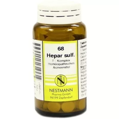HEPAR SULFURIS F Complex nr. 68 tabletten, 120 stuks HEPAR SULFURIS F Complex nr. 68 tabletten, 120 stuks