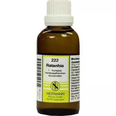 RATANHIA F Complex nr. 222 verdunning, 50 ml RATANHIA F Complex nr. 222 verdunning, 50 ml