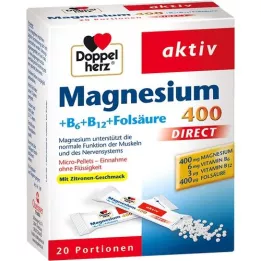 DOPPELHERZ Magnesium + B-vitamines DIRECT korrels, 20 st