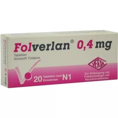 FOLVERLAN 0,4 mg tabletten, 20 stuks FOLVERLAN 0,4 mg tabletten, 20 stuks