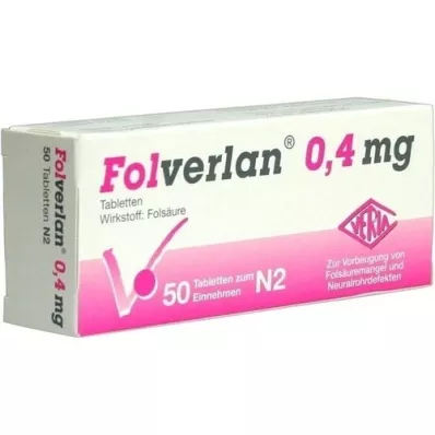FOLVERLAN 0,4 mg tabletten, 50 stuks