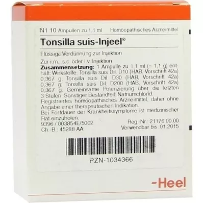 TONSILLA SUIS Injeel-ampullen, 10 stuks TONSILLA SUIS Injeel-ampullen, 10 stuks