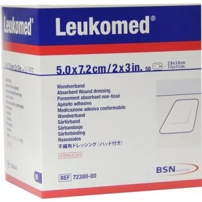 LEUKOMED steriele pleisters 5x7,2 cm, 50 st LEUKOMED steriele pleisters 5x7,2 cm, 50 st