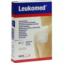 LEUKOMED steriele pleisters 5x7,2 cm, 5 st