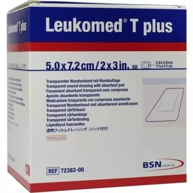 LEUKOMED transp.plus steriele pleisters 5x7,2 cm, 50 stuks LEUKOMED transp.plus steriele pleisters 5x7,2 cm, 50 stuks