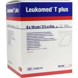 LEUKOMED transp.plus steriele pleisters 8x10 cm, 50 st