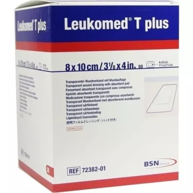 LEUKOMED transp.plus steriele pleisters 8x10 cm, 50 st LEUKOMED transp.plus steriele pleisters 8x10 cm, 50 st