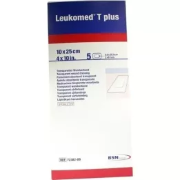 LEUKOMED transp.plus steriele pleisters 10x25 cm, 5 st