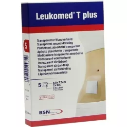 LEUKOMED transp.plus steriele pleisters 5x7,2 cm, 5 st