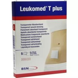 LEUKOMED transp.plus steriele pleisters 8x10 cm, 5 st