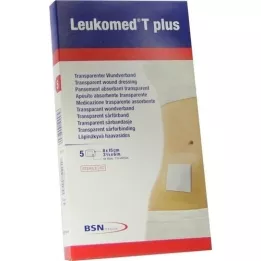 LEUKOMED transp.plus steriele pleisters 8x15 cm, 5 st