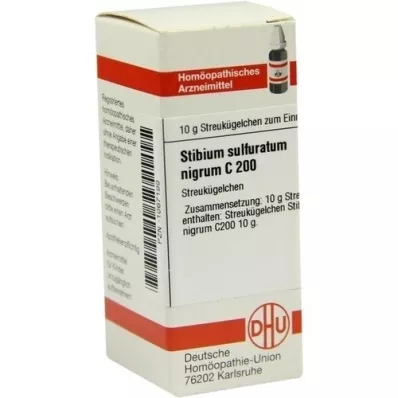 STIBIUM SULFURATUM NIGRUM C 200 bolletjes, 10 g