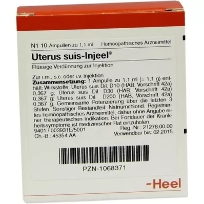 UTERUS SUIS Injeel-ampullen, 10 stuks UTERUS SUIS Injeel-ampullen, 10 stuks