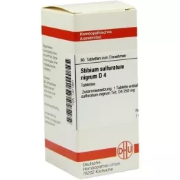 STIBIUM SULFURATUM NIGRUM D 4 tabletten, 80 st