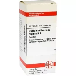 STIBIUM SULFURATUM NIGRUM D 6 tabletten, 80 st