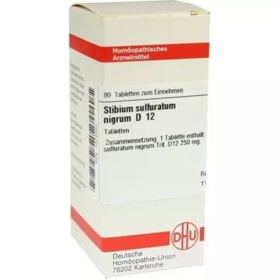 STIBIUM SULFURATUM NIGRUM D 12 tabletten, 80 st STIBIUM SULFURATUM NIGRUM D 12 tabletten, 80 st