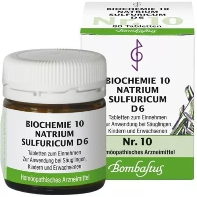 BIOCHEMIE 10 Natrum Sulphuricum D 6 tabletten, 80 st BIOCHEMIE 10 Natrum Sulphuricum D 6 tabletten, 80 st