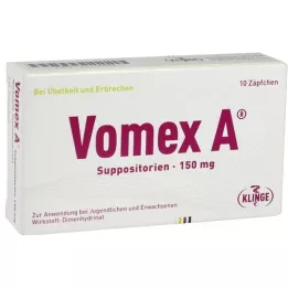 VOMEX Een zetpillen van 150 mg, 10 stuks