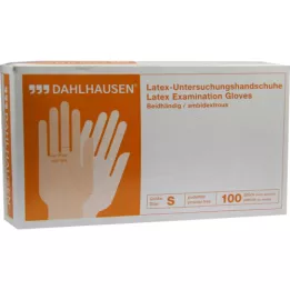 HANDSCHUHE Latex ongepoederd maat S, 100 st