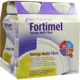 FORTIMEL Energy MultiFibre vanillesmaak, 4X200 ml