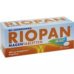 RIOPAN Maagtabletten Mint 800 mg kauwtabletten, 50 stuks
