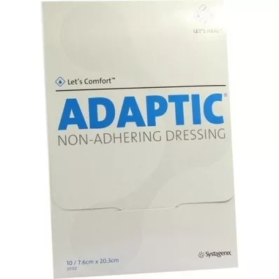 ADAPTIC 7,6x20,3 cm vochtig wondverband, 10 stuks