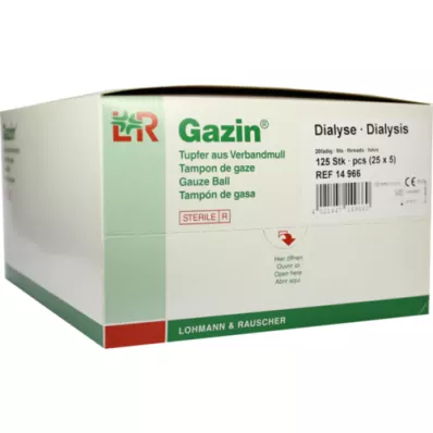 GAZIN Dialysewattenstaafje 2+3 steriel met beschermring, 125 stuks GAZIN Dialysewattenstaafje 2+3 steriel met beschermring, 125 stuks