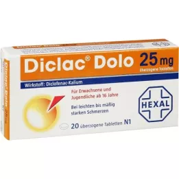 DICLAC Dolo 25 mg omhulde tabletten, 20 stuks