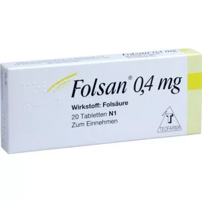 FOLSAN 0,4 mg tabletten, 20 stuks FOLSAN 0,4 mg tabletten, 20 stuks