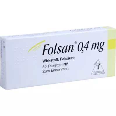 FOLSAN 0,4 mg tabletten, 50 stuks FOLSAN 0,4 mg tabletten, 50 stuks