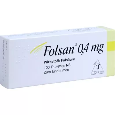FOLSAN 0,4 mg tabletten, 100 stuks FOLSAN 0,4 mg tabletten, 100 stuks