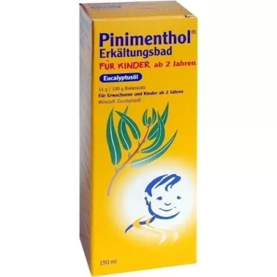 PINIMENTHOL Koud bad voor kinderen vanaf 2 jaar. Eucalyptus, 190 ml PINIMENTHOL Koud bad voor kinderen vanaf 2 jaar. Eucalyptus, 190 ml