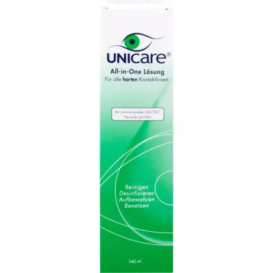 UNICARE Alles-in-één oplossing voor alle harde contactlenzen, 240 ml UNICARE Alles-in-één oplossing voor alle harde contactlenzen, 240 ml