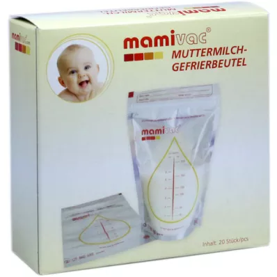 MAMIVAC Diepvrieszakjes voor moedermelk, 20 st