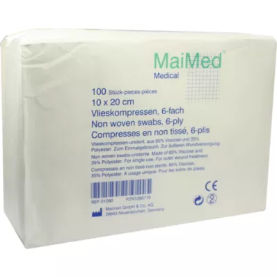VLIESKOMPRESSEN 10x20 cm niet-steriel 6-voudig, 100 st