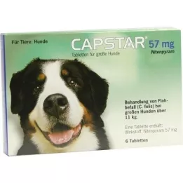 CAPSTAR 57 mg tabletten voor grote honden, 6 stuks