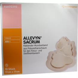ALLEVYN Sacrum klein 17x17 cm zelfklevend wondverband, 10 st