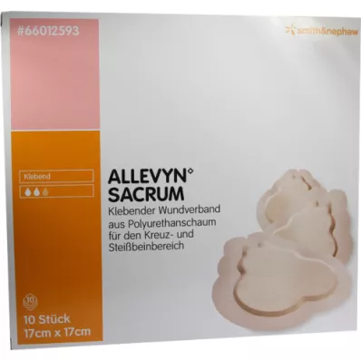 ALLEVYN Sacrum klein 17x17 cm zelfklevend wondverband, 10 st
