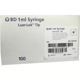 BD PLASTIPAK Spr.1 ml Luer Lok 3-delig, 100X1 ml